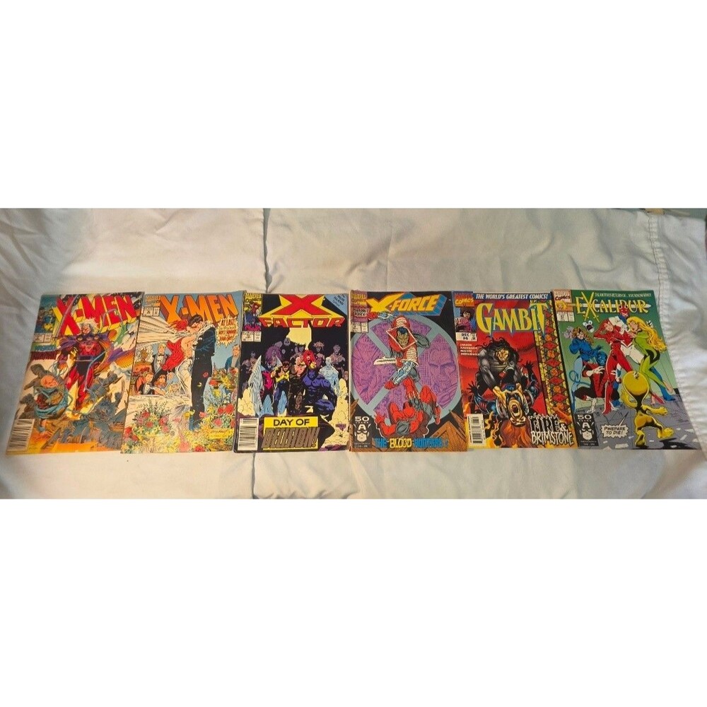 Marvel X-Men Comic Lot of 6 #2 #30 X-Factor #70 X-Force #2 Gambit #4 Excalibur